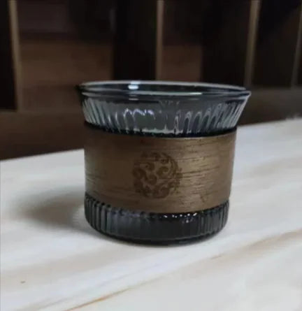 Premium High-Borosilicate Glass Vertical Grain Drinkware - Lunqara 