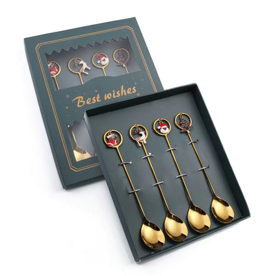 Cartoon Christmas Spoon Cutlery Set for Desserts