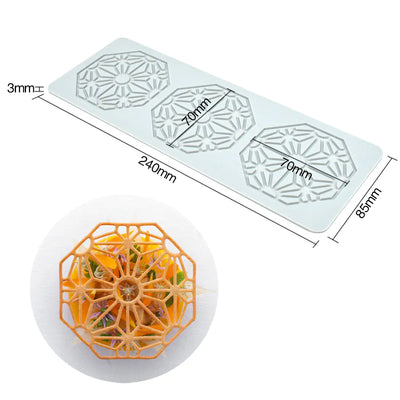 Pineapple Fruit Crisps Silicone Lace Mat for Baking