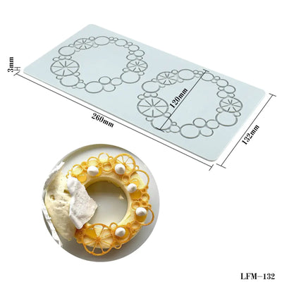 Silicone Lace Mat for Cake Decorating and Baking Tools - Lunqara 