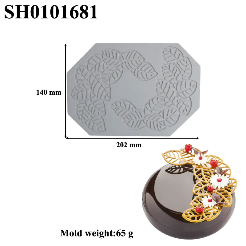 Silicone Leaf-Shaped Platter Molds for Desserts - Lunqara 