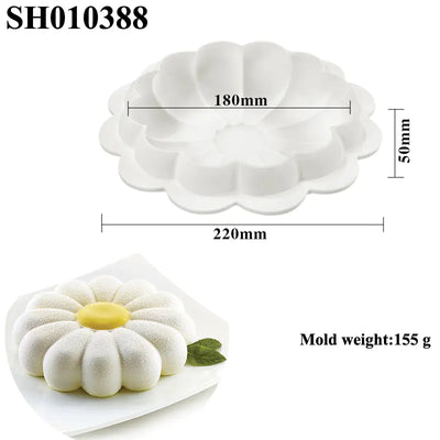 New 6-Cavity Silicone Daisy Cake Mousse Mold