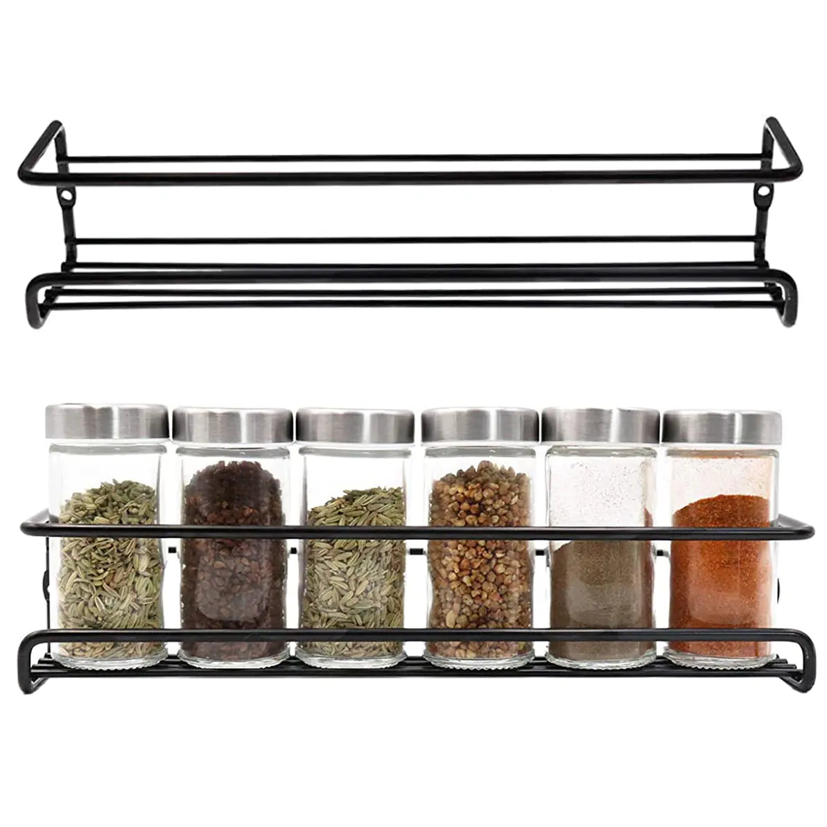 Iron Kitchen Seasoning Bottle Storage Rack Set - Lunqara 
