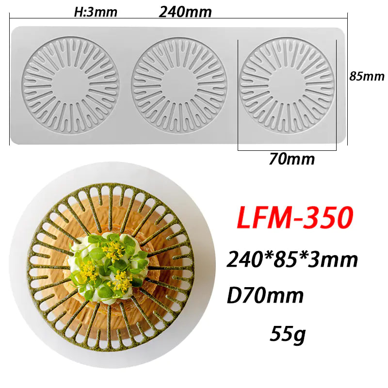 Silicone Mold for Leaf Ring Fondant Lace Decoration