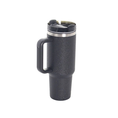 40oz Stainless Steel Travel Mug with Straw & Handle - Lunqara 