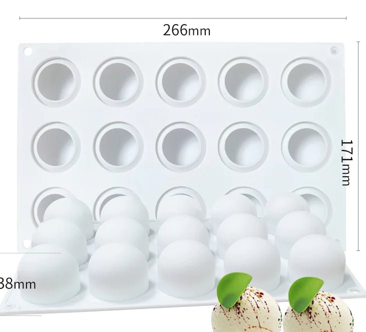 Silicone Mousse Cake Mold for French Desserts and Ice Cream - Lunqara