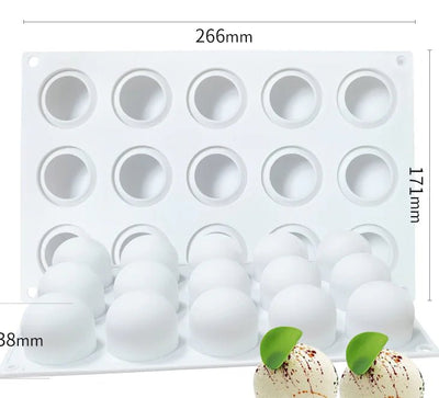 Silicone Mousse Cake Mold for French Desserts and Ice Cream - Lunqara