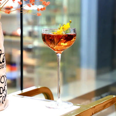 Japanese Wooden Highball Cocktail Glass - Handmade