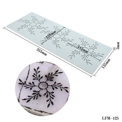 Silicone Lace Mat for Cake Decorating and Baking Tools - Lunqara 