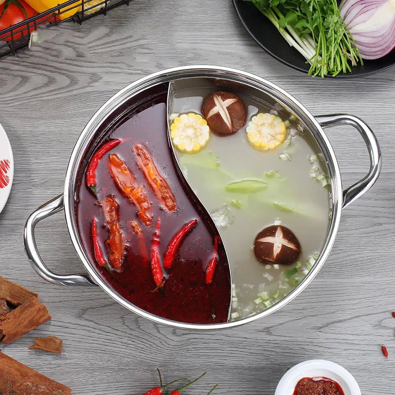 Stainless Steel Two - Flavor Hot Pot - Lunqara
