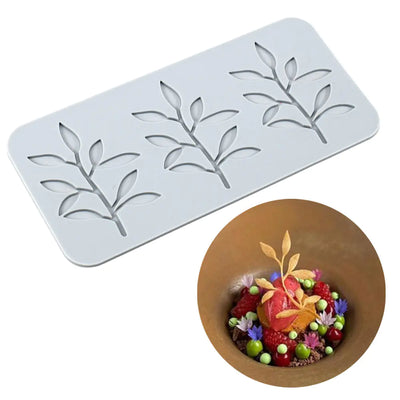 Silicone Leaf and Flower Molds for DIY Desserts