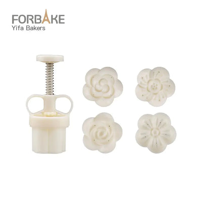 Mid-Autumn Festival Rabbit & Cherry Blossom Mooncake Mold - Lunqara 