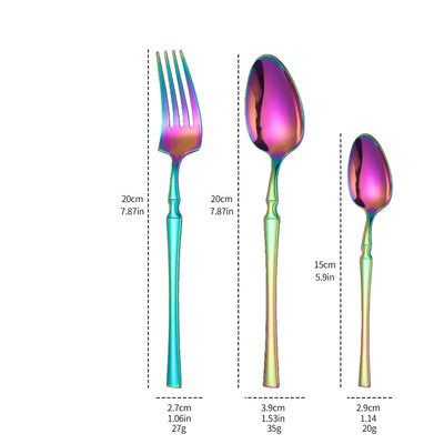 Titanium Coated Stainless Steel Cutlery Set for Dining
