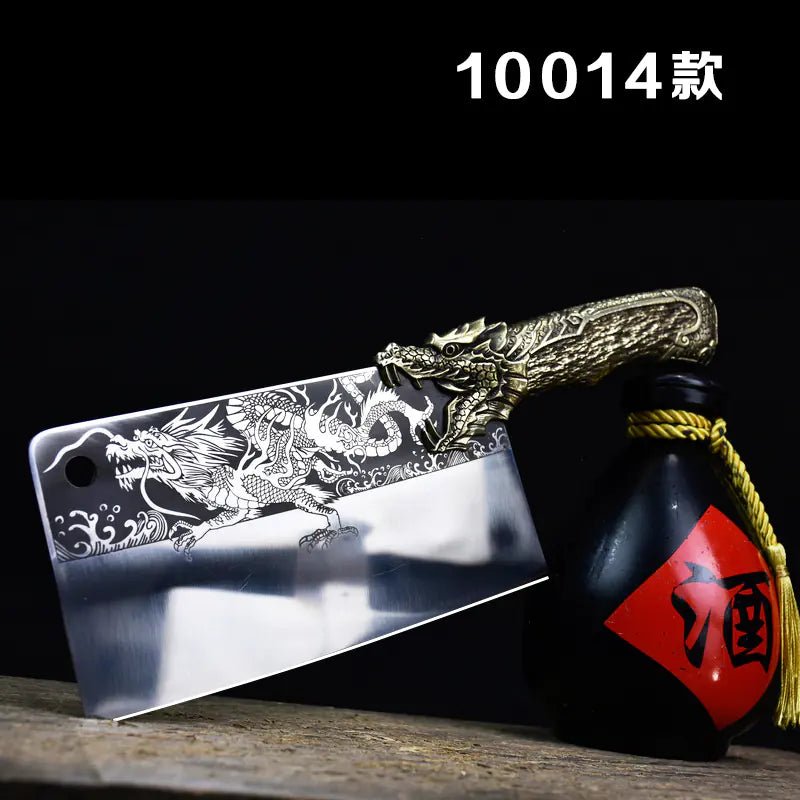 Dragon Spring Kitchen Knife - Dual Use Handcrafted Tool - Lunqara
