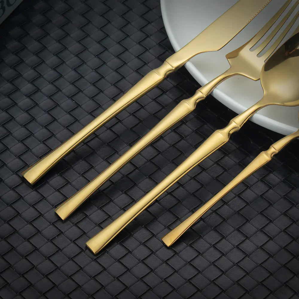 Titanium Coated Stainless Steel Cutlery Set for Dining