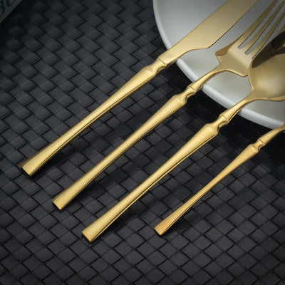 Titanium Coated Stainless Steel Cutlery Set for Dining