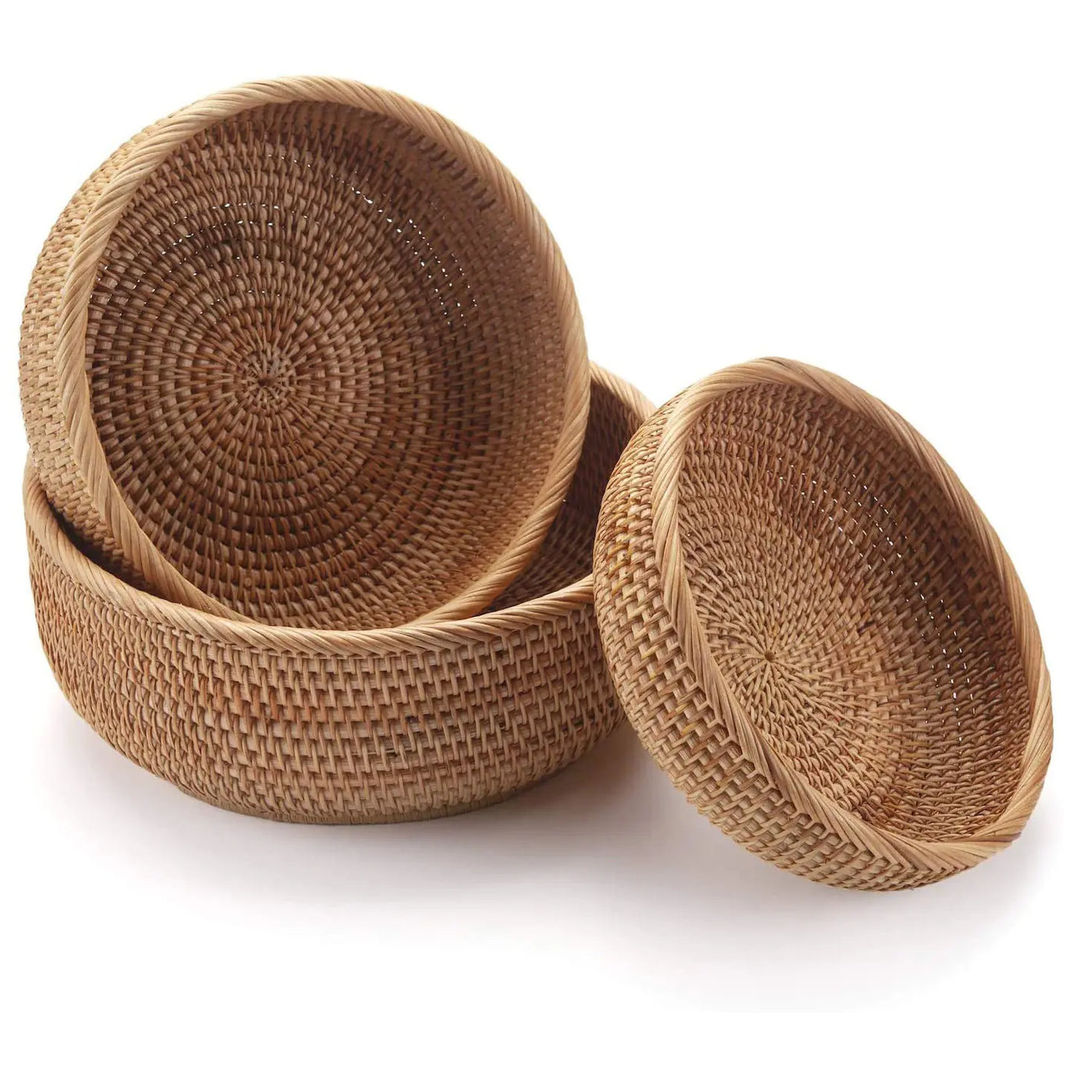 Handmade Vietnamese Wicker Candy Basket Set (3 Pieces) - Lunqara 