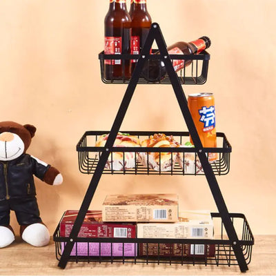 Nordic Style Removable Iron Fruit Basket for Kitchen Use - Lunqara 