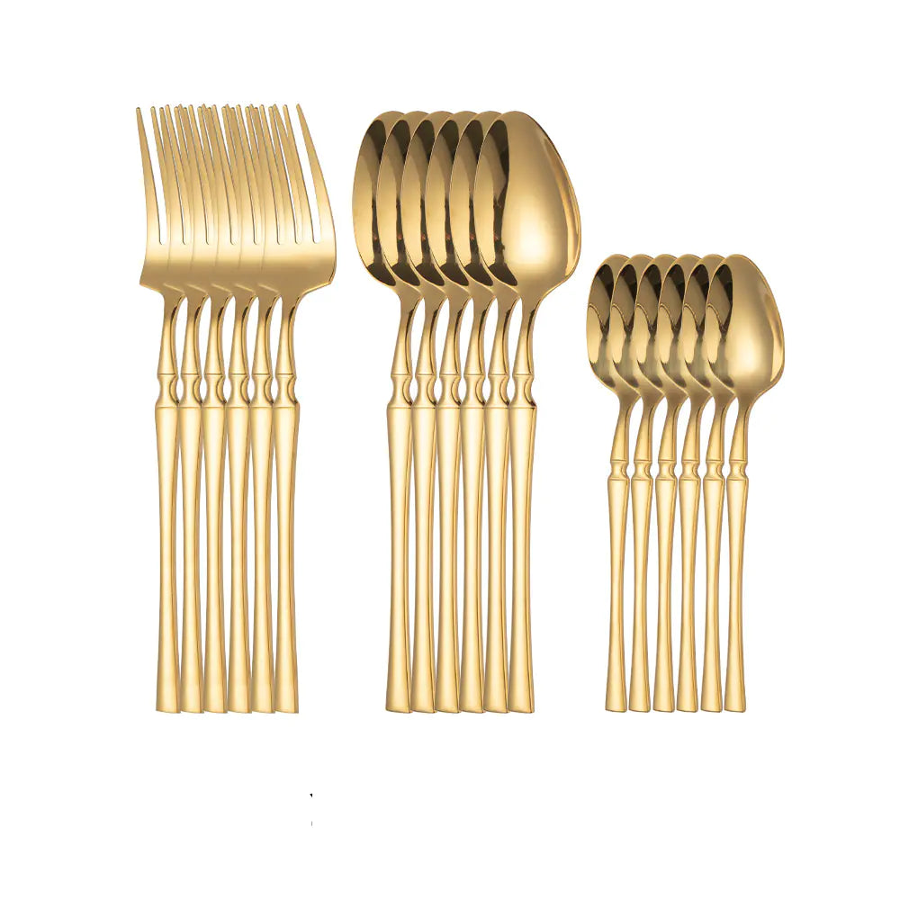 Titanium Coated Stainless Steel Cutlery Set for Dining