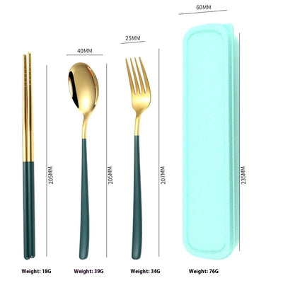 Portable Stainless Steel Cutlery Set - Lunqara