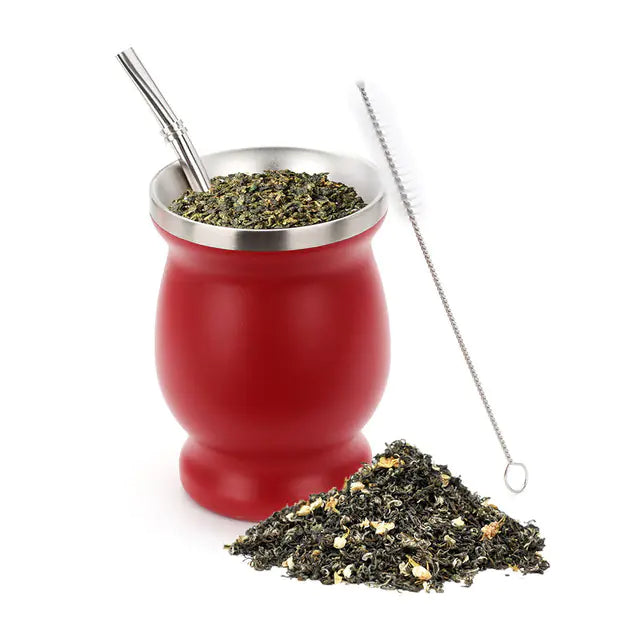 Stainless Steel Gourd Tea Cup from Argentina - Lunqara 