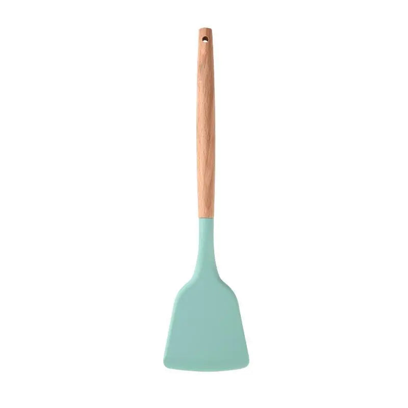 Silicone Spatula Set with Wooden Handle, Food Grade