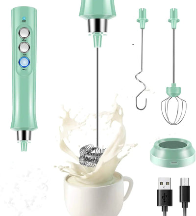 Portable USB Rechargeable Electric Milk Frother - Lunqara
