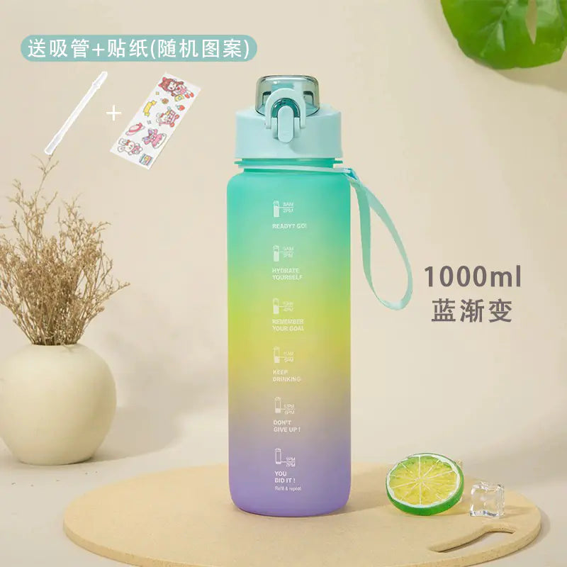 Three-Color Gradient Outdoor Sports Water Bottle