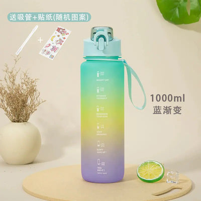 Three-Color Gradient Outdoor Sports Water Bottle