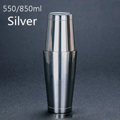 304 Stainless Steel Boston Cocktail Shaker with Design - Lunqara