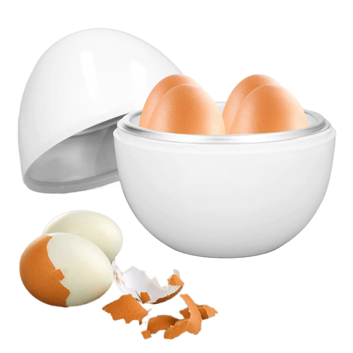 Egg Cooker with 4 Egg Capacity Microwave Egg Maker Microwave Hardboiled Egg Maker Microwave Egg Cooker for Hard Boiled Eggs Microwave Egg Boiler Cooker Perfectly Cooked Egg in Under 9 minutes