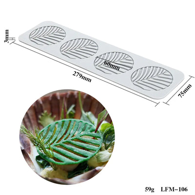 Silicone Leaf and Flower Molds for DIY Desserts