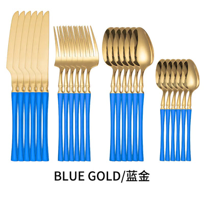 Titanium Coated Stainless Steel Cutlery Set for Dining