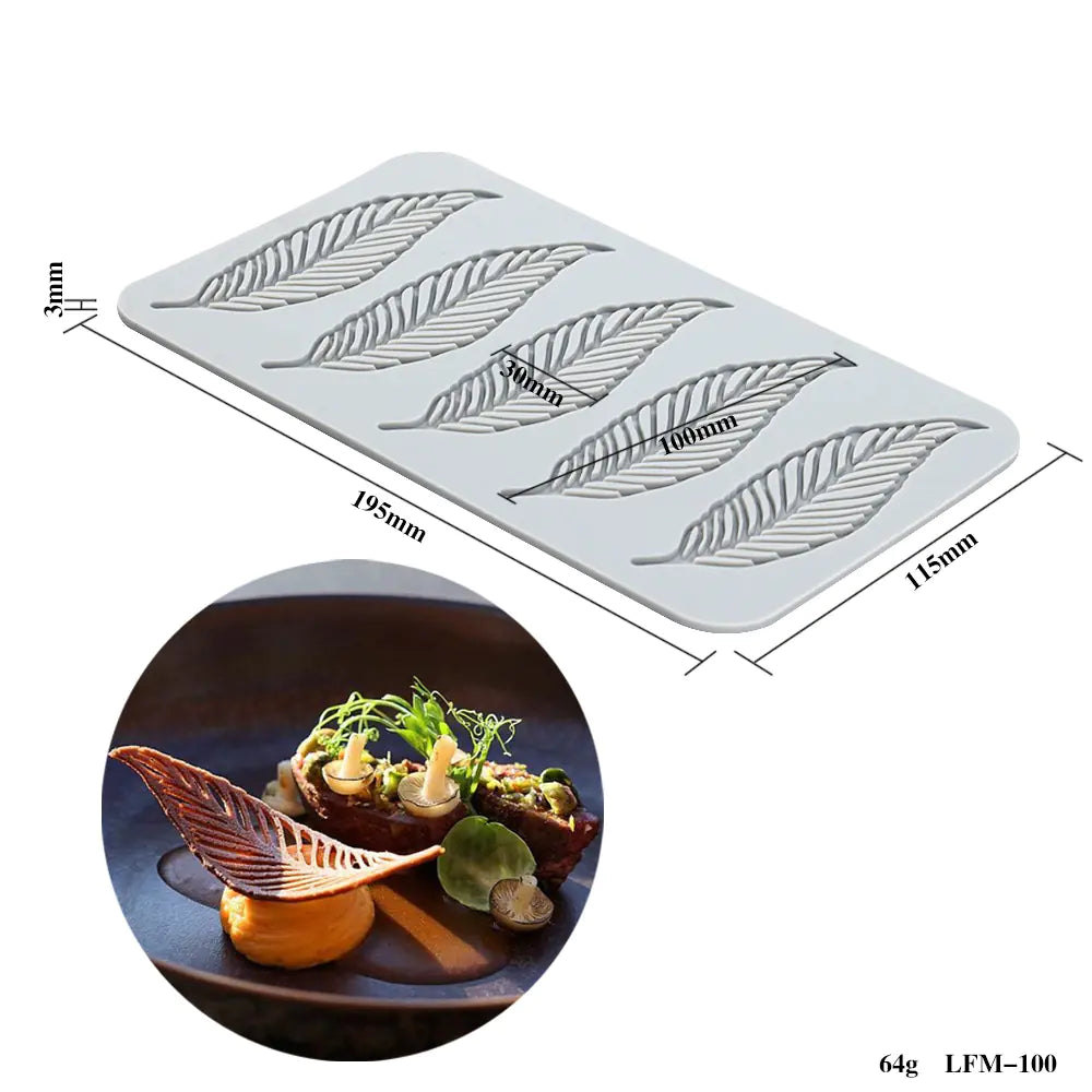 Silicone Leaf and Flower Molds for DIY Desserts