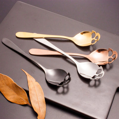 304 Stainless Steel Creative Skull Dessert Spoon Set