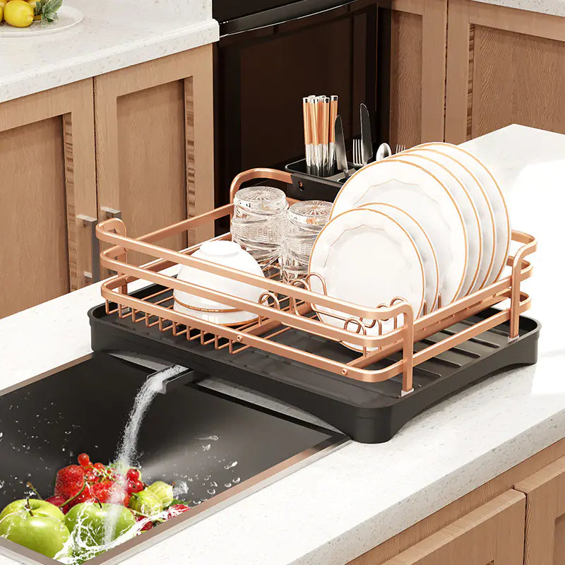 Multi-Functional Kitchen Dish Rack with Drainage System - Lunqara 