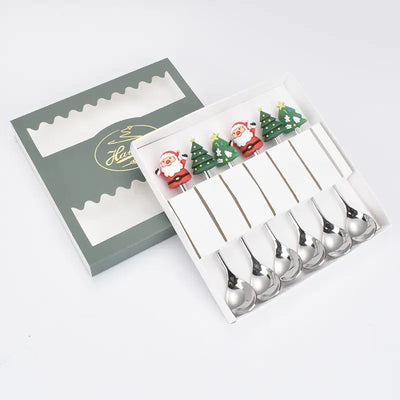 Stainless Steel Christmas Spoon Set with Forks