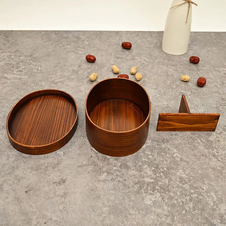Portable Japanese Oval Bento Box - Double Layered Design - Lunqara