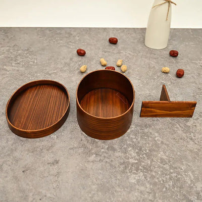 Portable Japanese Oval Bento Box - Double Layered Design - Lunqara