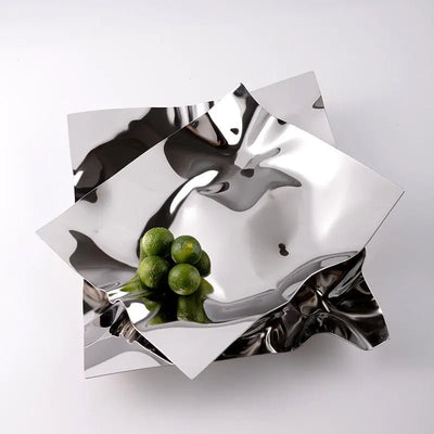 Nordic Style Stainless Steel Irregular Fruit Bowl - Lunqara