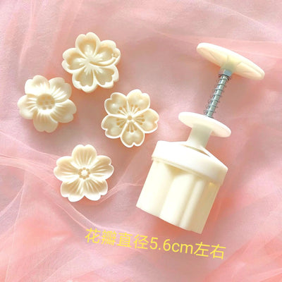50g 3D Hibiscus Cherry Blossom Mooncake Mould