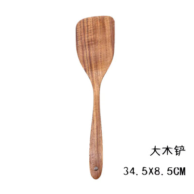 Japanese Non-Stick Wooden Spatula and Spoon Set