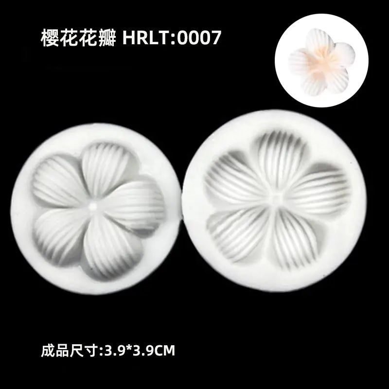 3D Silicone Molds for Leaf and Petal Decorations