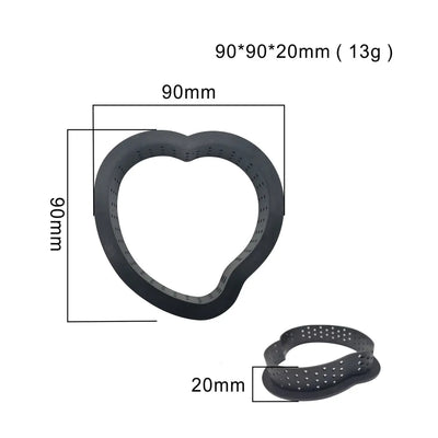 Heart-Shaped Sandstone Cake Silicone Mold and Steel Ring