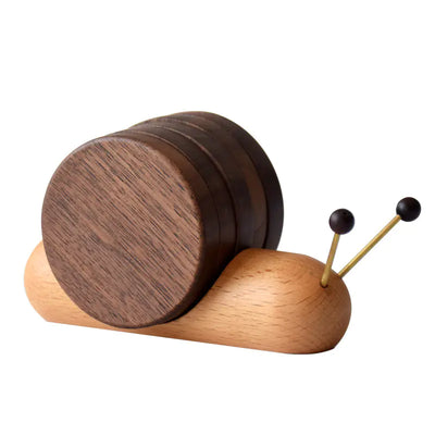 Creative Snail Wooden Coaster - Heat Resistant Mat