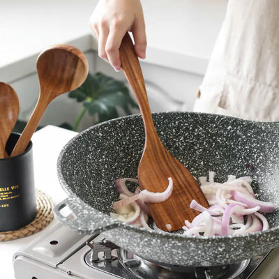 Japanese Non-Stick Wooden Spatula and Spoon Set