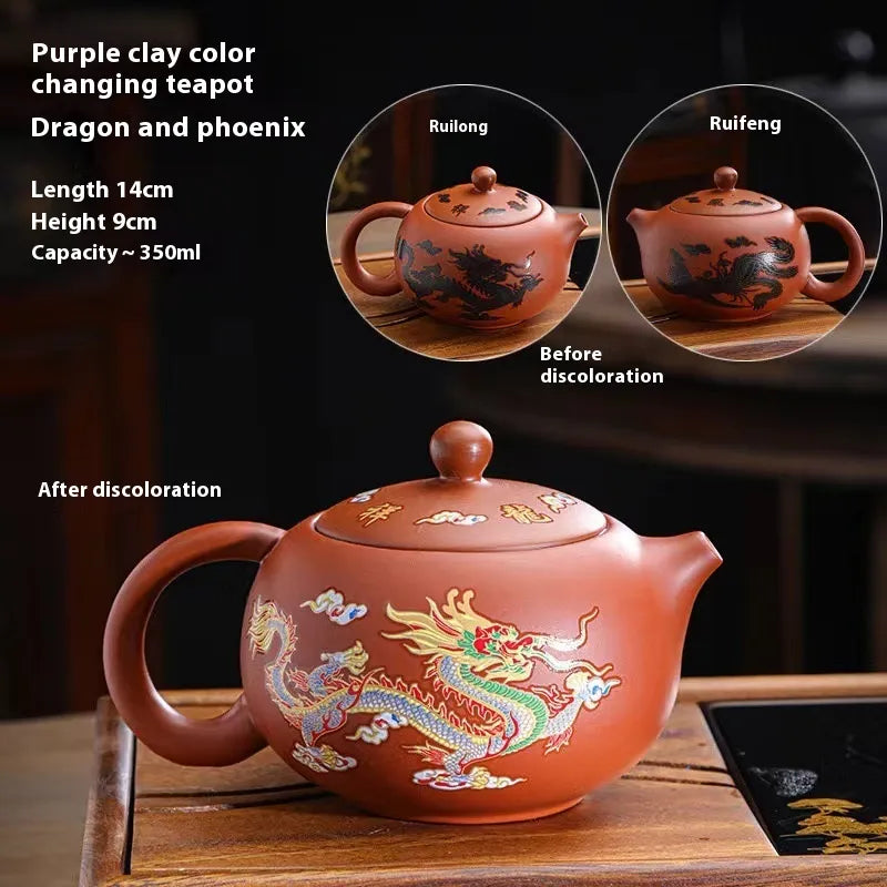 Dragon Color Changing Ceramic Teapot
