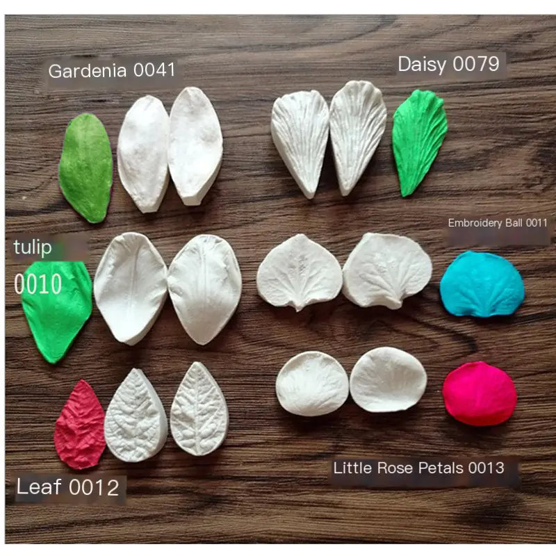 3D Silicone Molds for Leaf and Petal Decorations