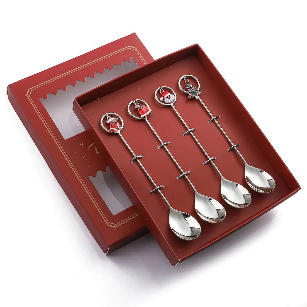 Cartoon Christmas Spoon Cutlery Set for Desserts - Lunqara