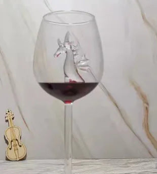Creative Shark High Wine Glass with Octopus Design